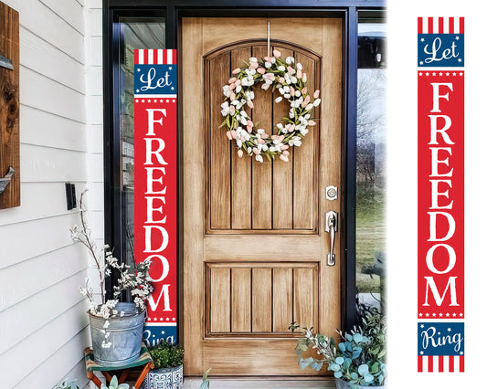 72in 4th of July Welcome Porch Sign | Patriotic Porch Decor | Farmhouse Decor for Porch | Independence Day Outdoor Decor