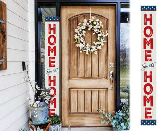 72in Home Sweet Home Porch Sign | 4th of July Porch Decor | Farmhouse Decor for Porch | Independence Day Outdoor Decor