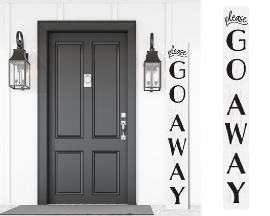72in Go Away Sign for Porch | Wooden Outdoor Decorations | Home Front Door | Farmhouse Decoration