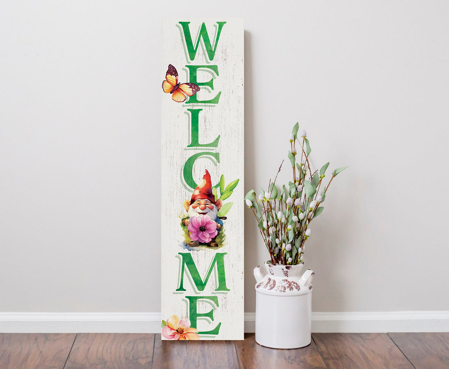 36in Spring Welcome Sign for Front Door - Porch Sign, Front Porch Decor, Home Decor Indoor Outdoor Sign