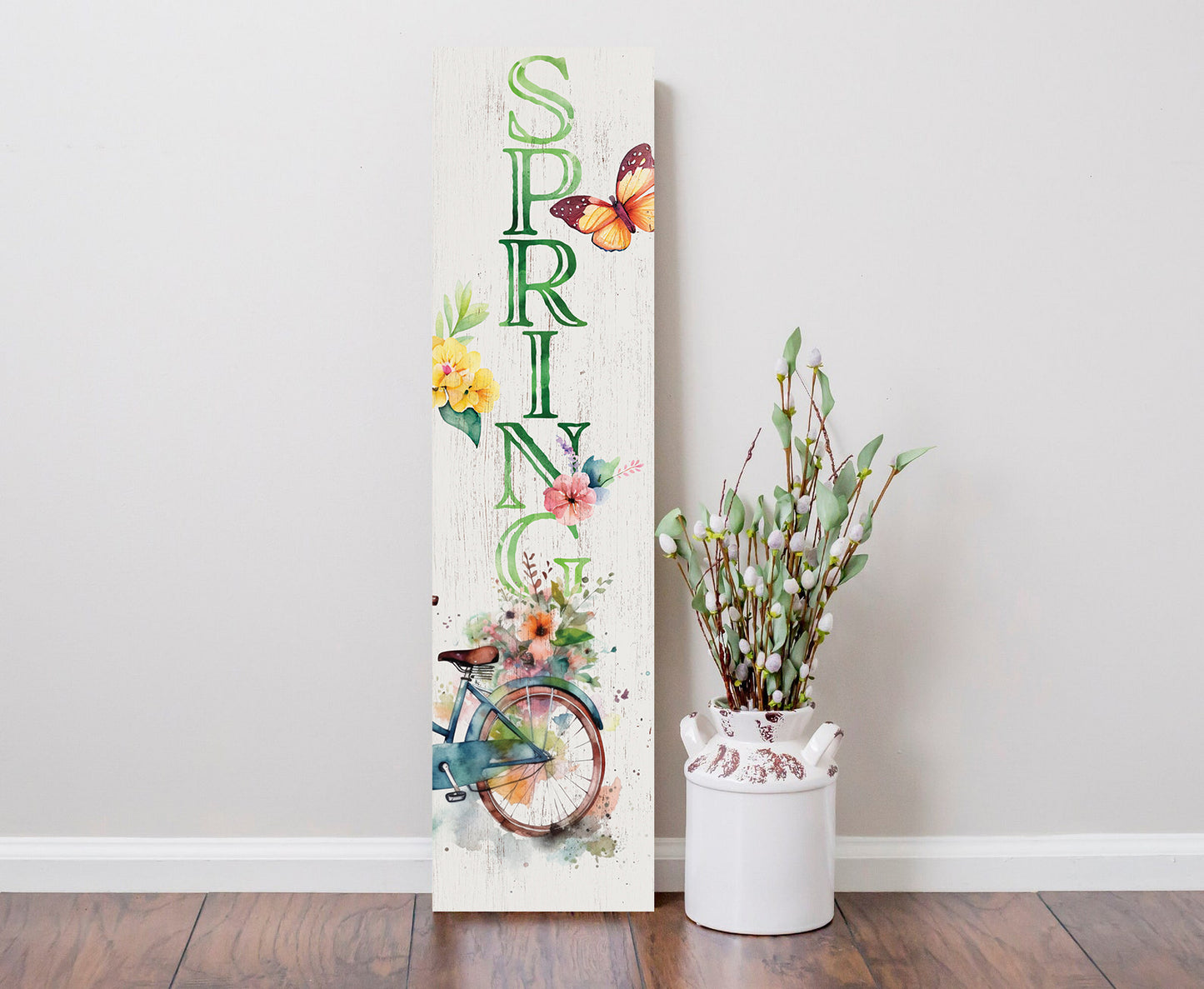 36in Spring Porch Sign for Front Door - Wooden Porch Sign, Front Porch Decor, Home Decor Sign