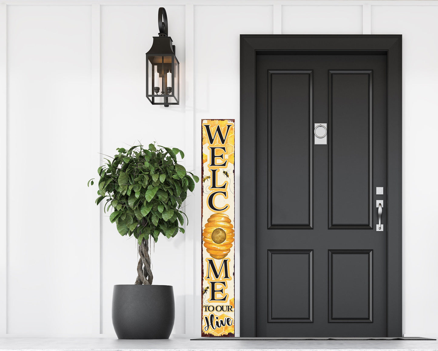 60in "Welcome to Our Hive" Summer Porch Sign | Bee-Themed Home Decor | Perfect for Living Room, Entryway, Mantle, Porch, Front Door