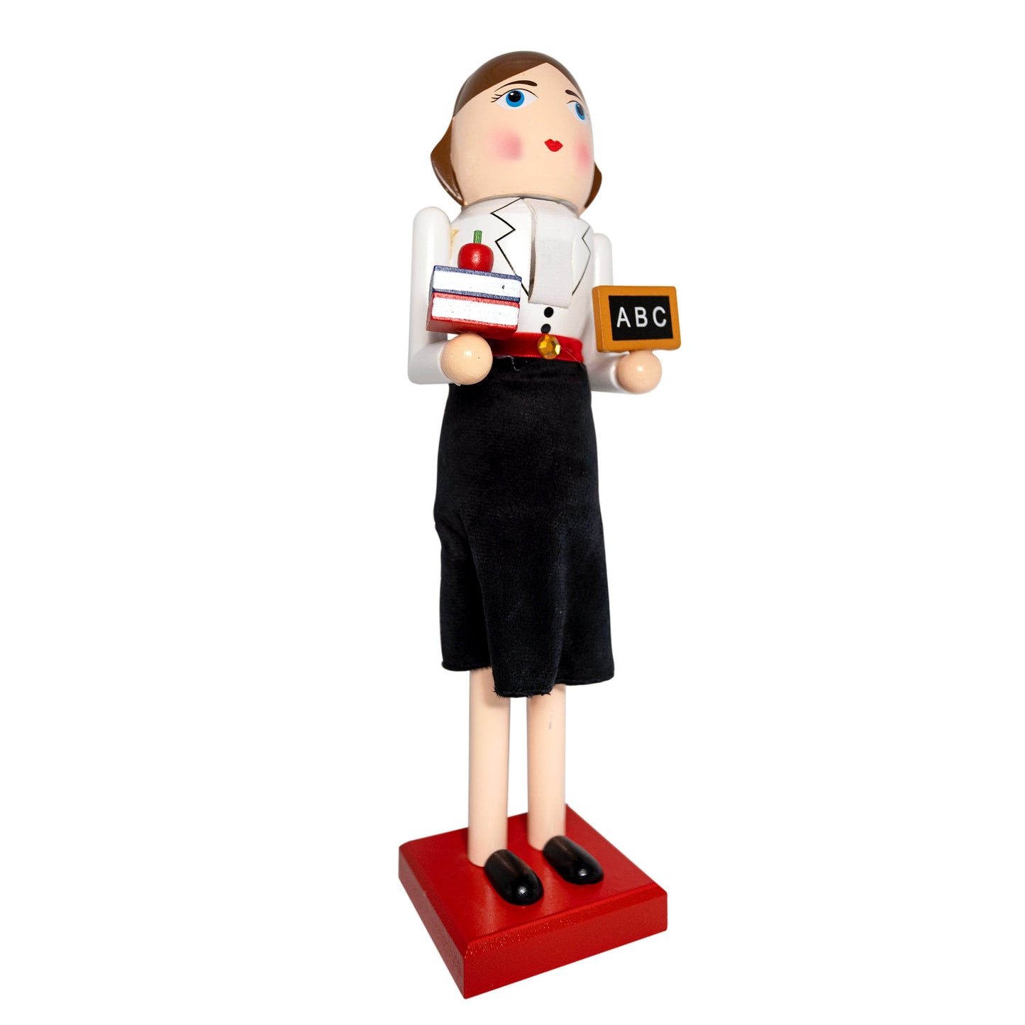 14-inch Wooden Nutcrackers Christmas Decoration Figures (Teacher Lady)