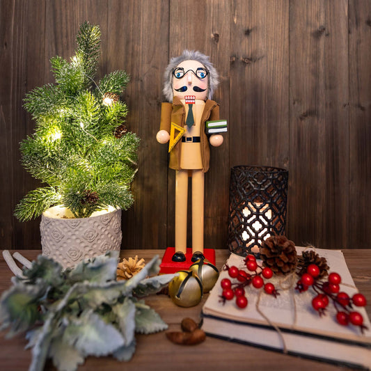 14-inch Wooden Nutcrackers Christmas Decoration Figures (Teacher)