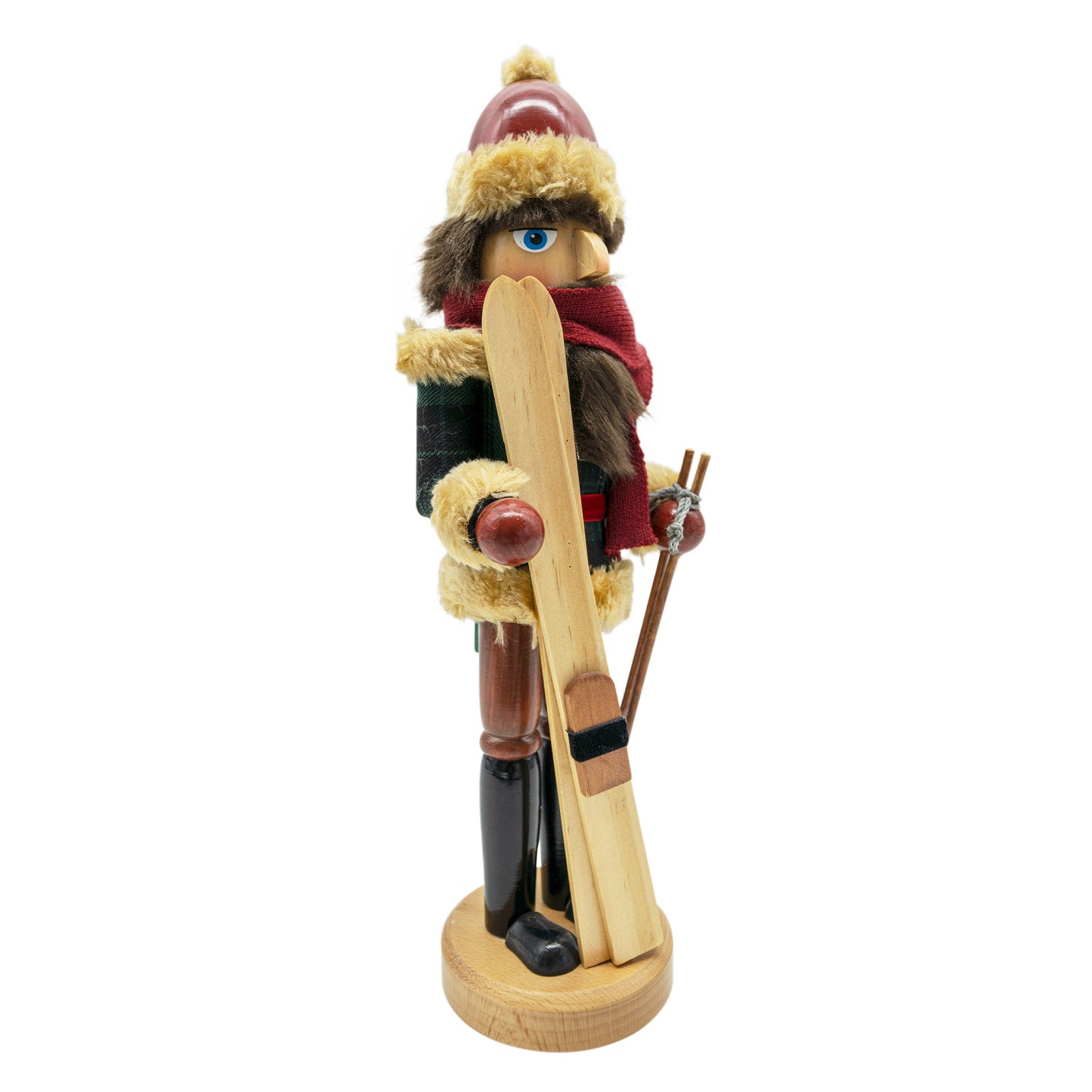 14-inch Wooden Nutcrackers Christmas Decoration Figures (Skier)