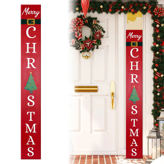 72in 'Merry Christmas' Sign for Front Door - Christmas Porch Sign, Modern Farmhouse Welcome Home Decor