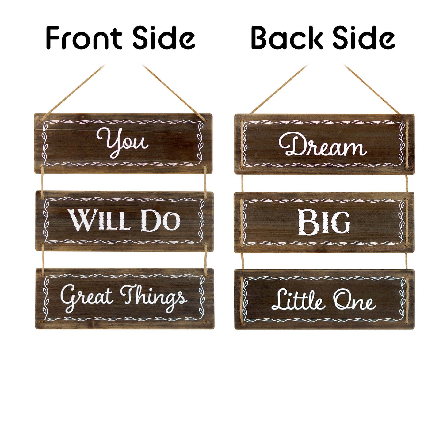 Reversible Wood Wall Hanging Sign for Farmhouse and Living Room