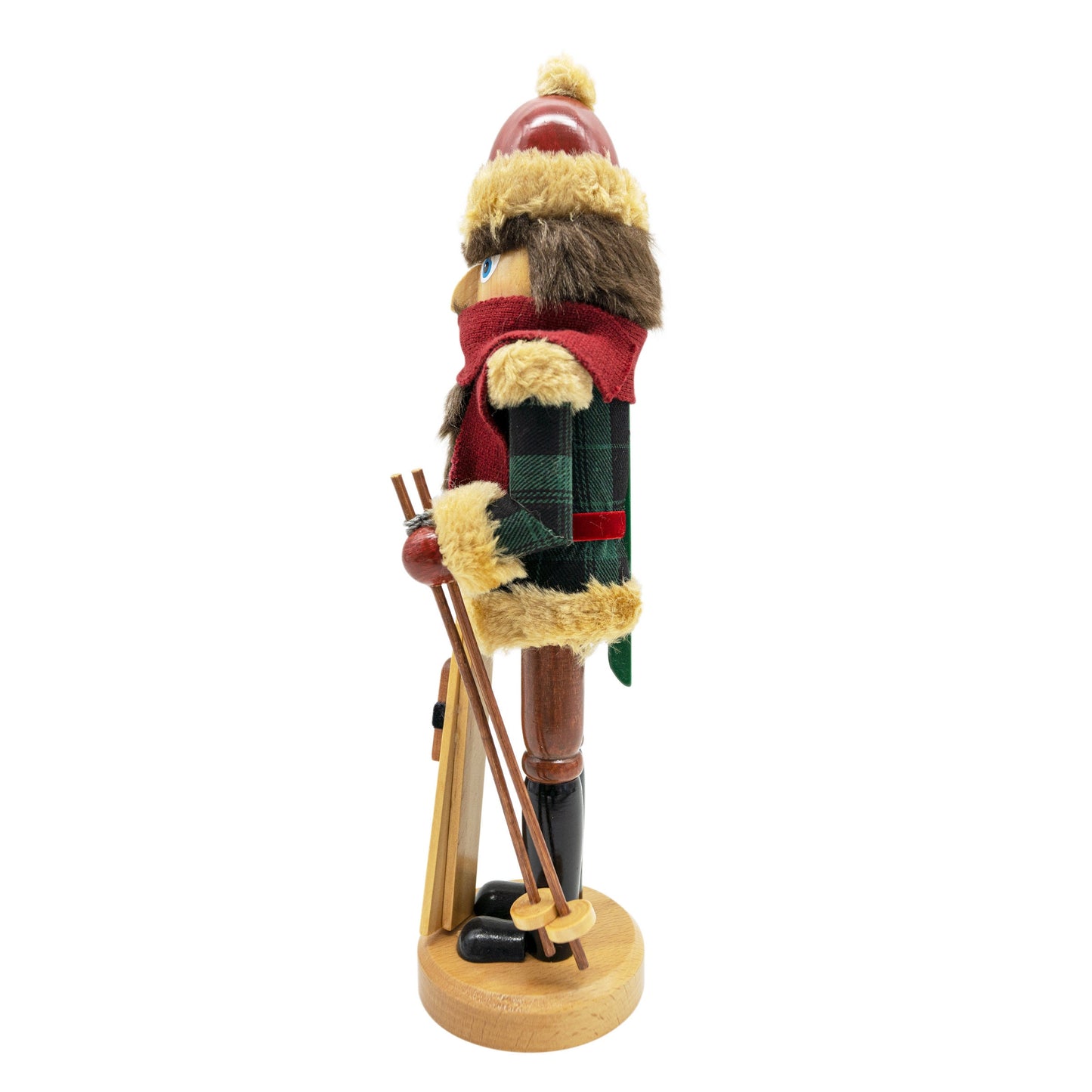 14-inch Wooden Nutcrackers Christmas Decoration Figures (Skier)