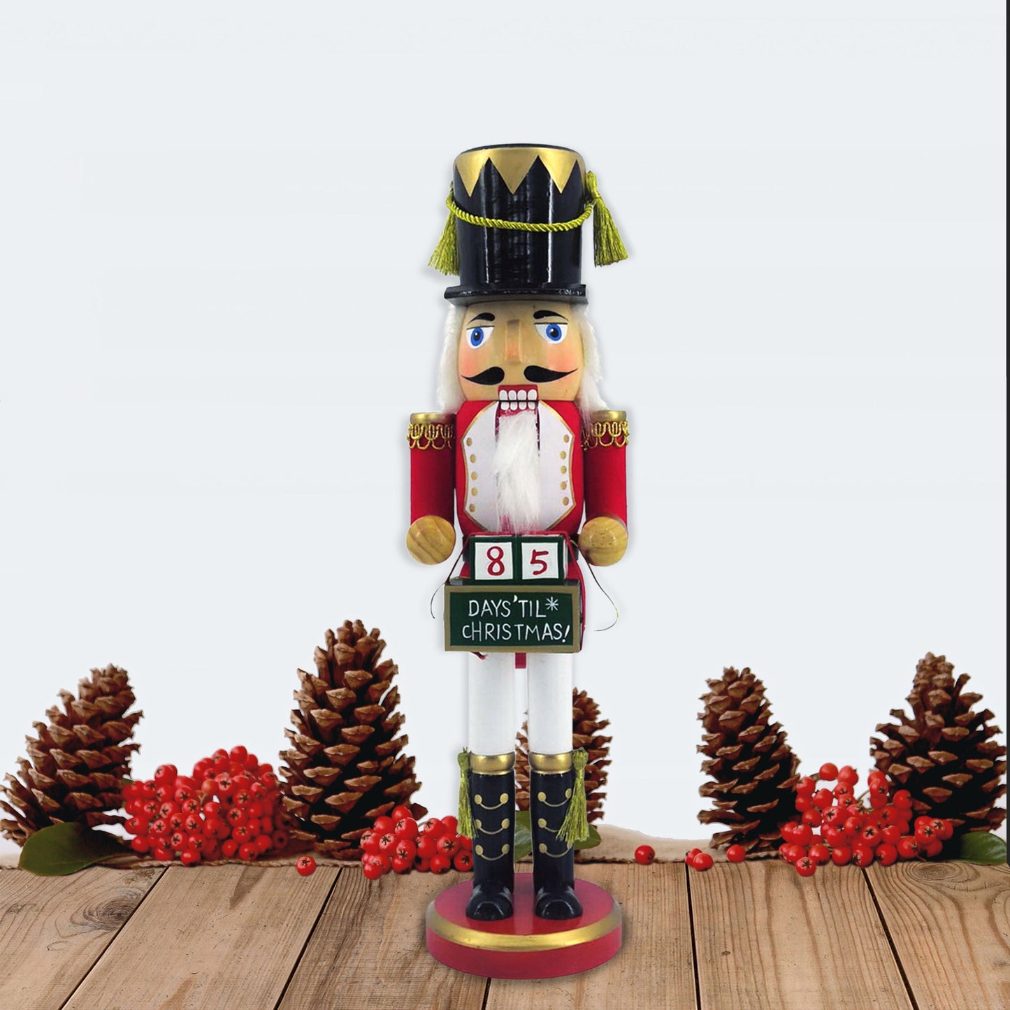 14-inch Wooden Nutcrackers Christmas Decoration Figures (Advent Calendar)