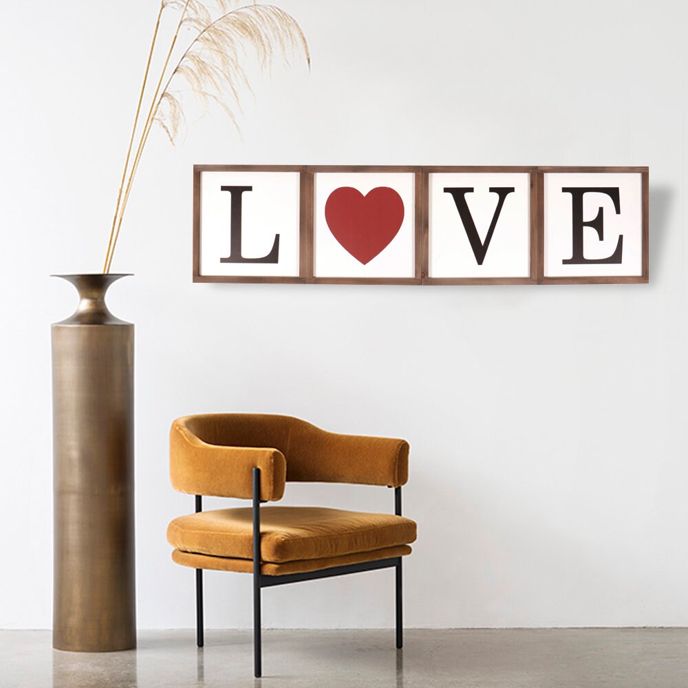 Reversible Home/Love Sign, Decorative Wall Sign for Home
