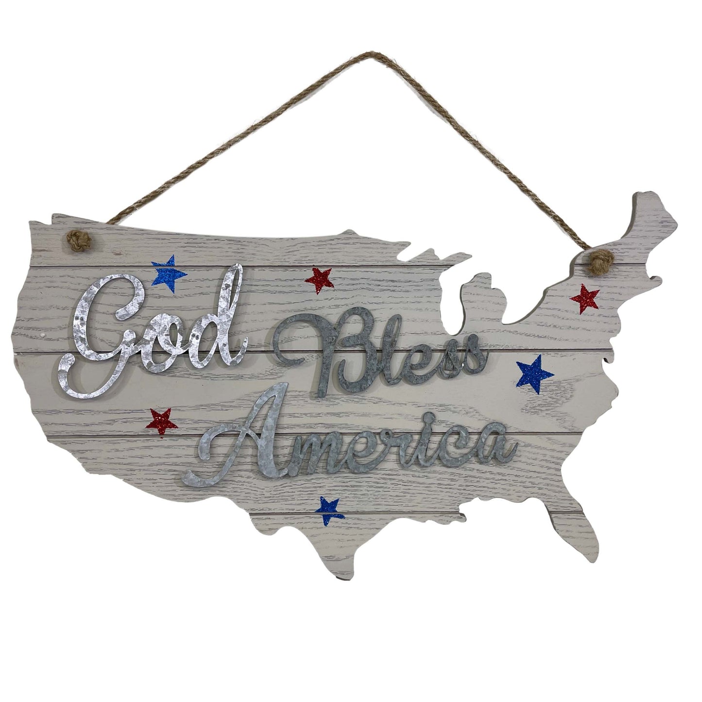 God Bless America Wall Sign Decor | 4th of July Rustic Home Decor