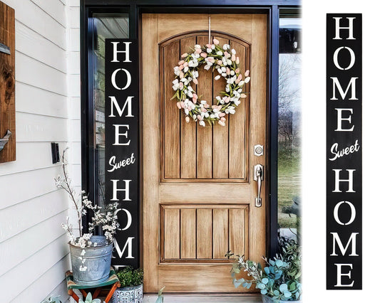 72in Home Sweet Home Sign for Front Door, Wood Rustic Front Porch Dcor, Farmhouse Porch Sign Decorations