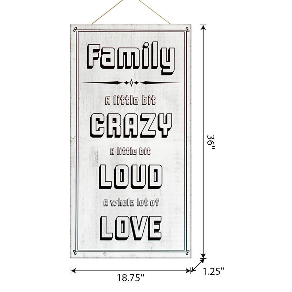 Add a touch of warmth to your home with this charming 36in wooden family sign