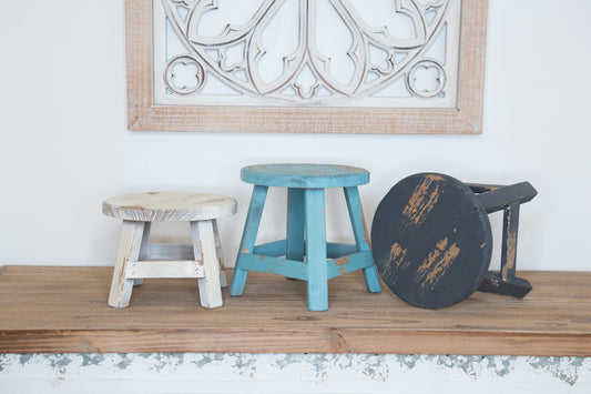 Adorable set of 3 mini stools - perfect for any room in your home