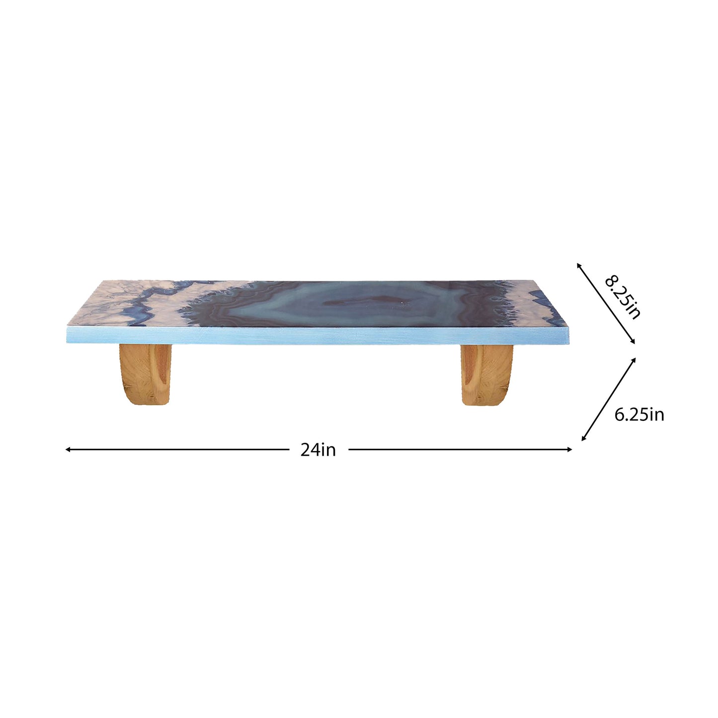 Agate 36" Wooden Wall Shelf, Wooden Wall Mounted Shelves for Bedroom, Living Room, Bathroom, Kitchen, Office and More,