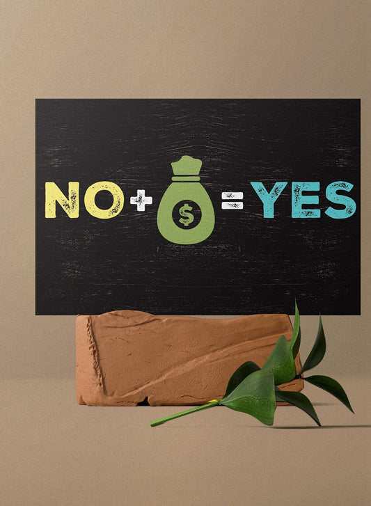 Laugh at Life's Realities: 7.5x5in Wooden Wall Decor Sign - "No Plus Money Equals Yes" - Humorous Art for Home & Office Spaces, Great Gift