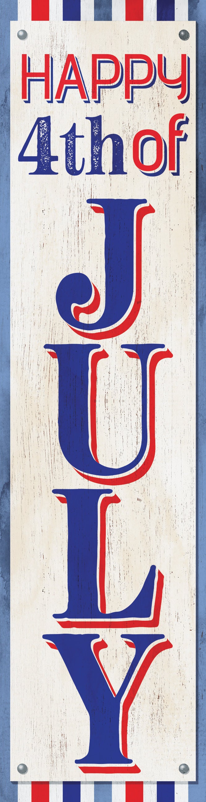36in Celebrate the 4th of July with a Wooden Happy Porch Sign for Your Front Door