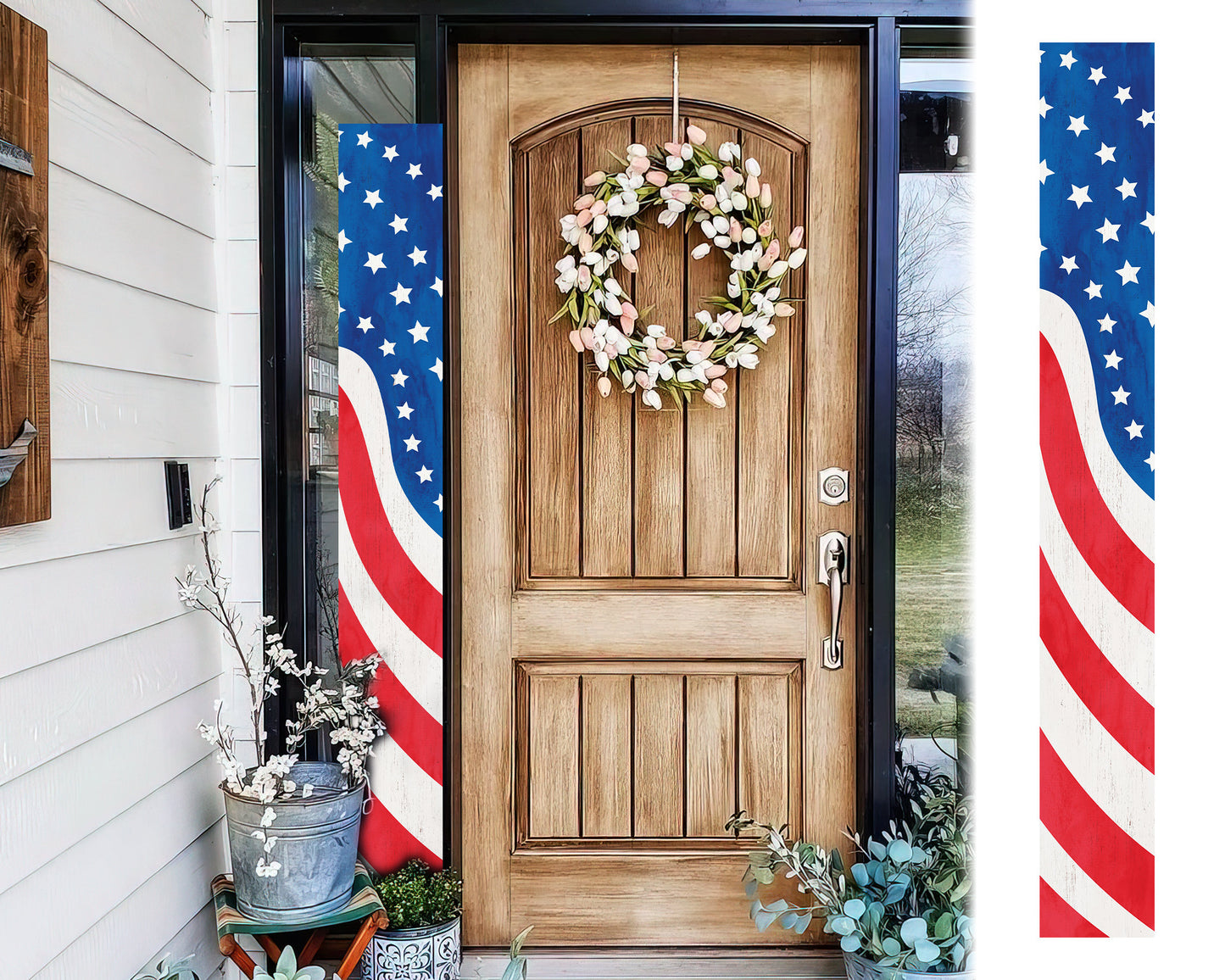 72in 4th of July  Wooden Porch Sign - Patriotic Decor to Celebrate Independence Day with Style