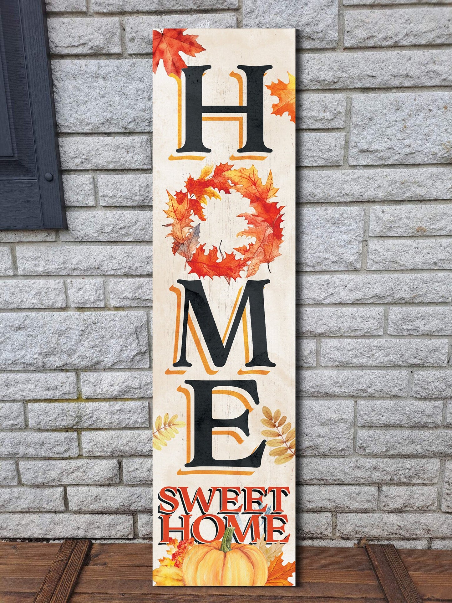 36in "Home Sweet Home" Fall Porch Sign - Front Door Decor for Autumn Celebrations