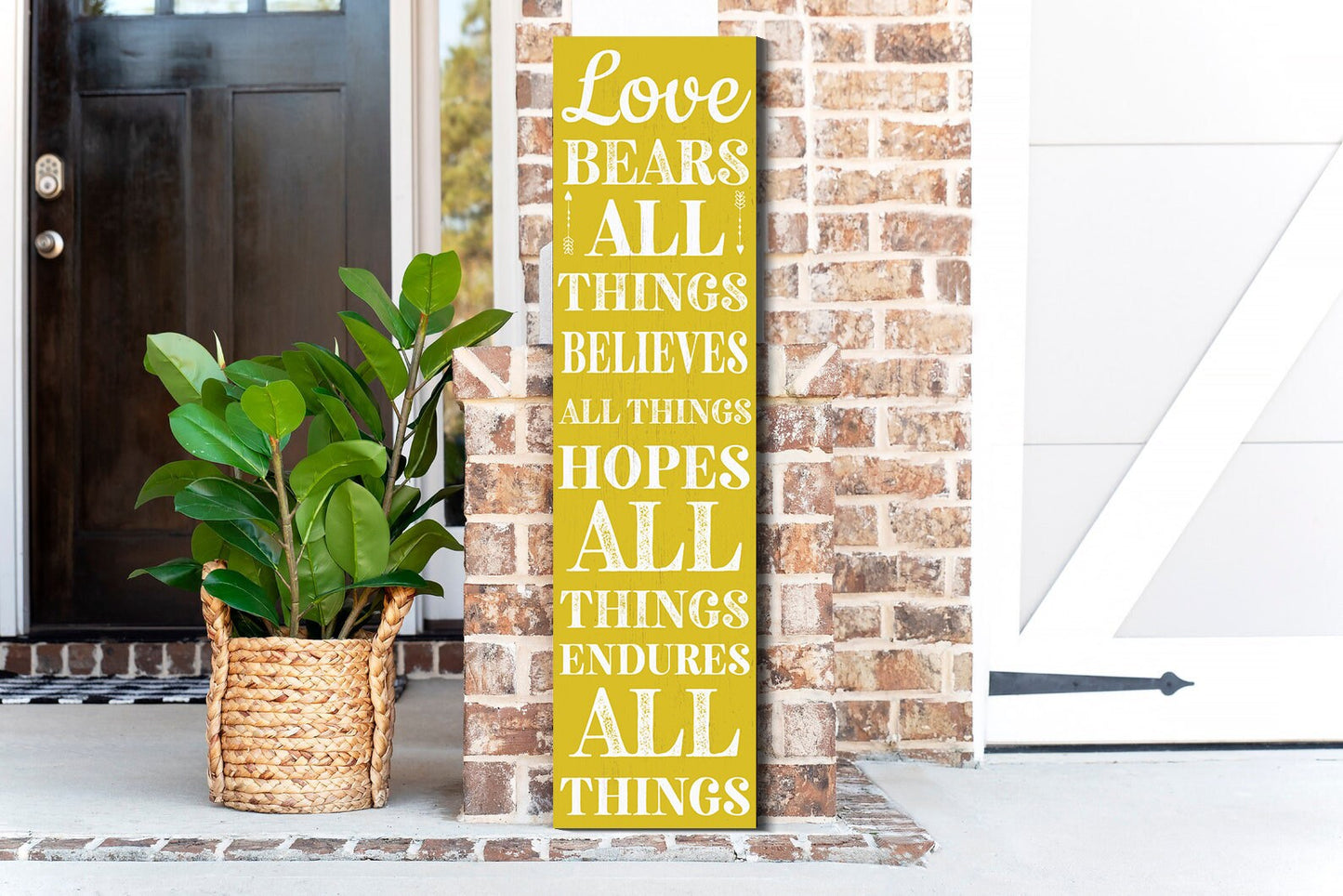 36in Christian Motivational Wooden Porch Sign - Inspirational Front Door Wall Decor for a Positive and Uplifting Atmosphere