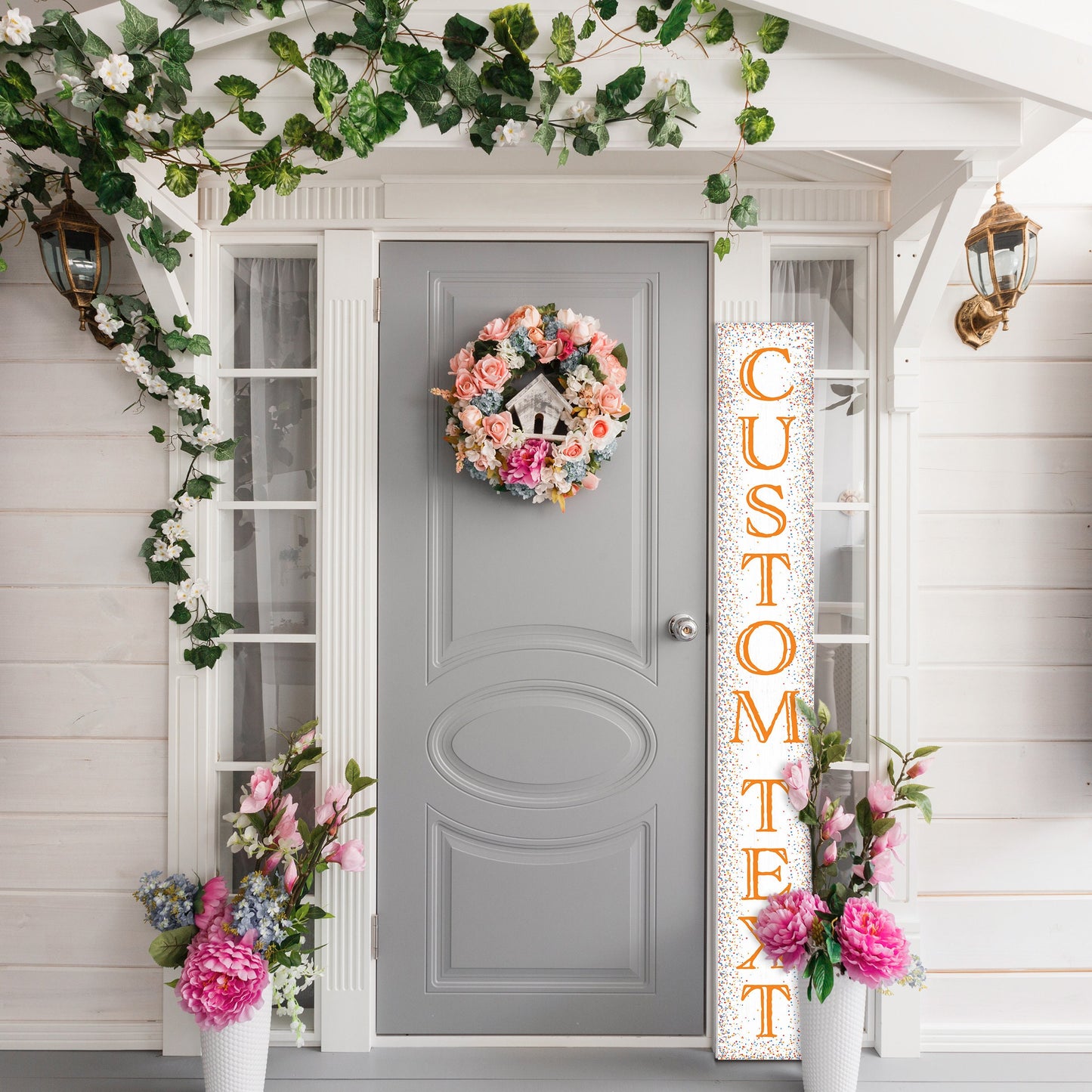 72in foldable Personalized Party Welcome Porch Sign for front door