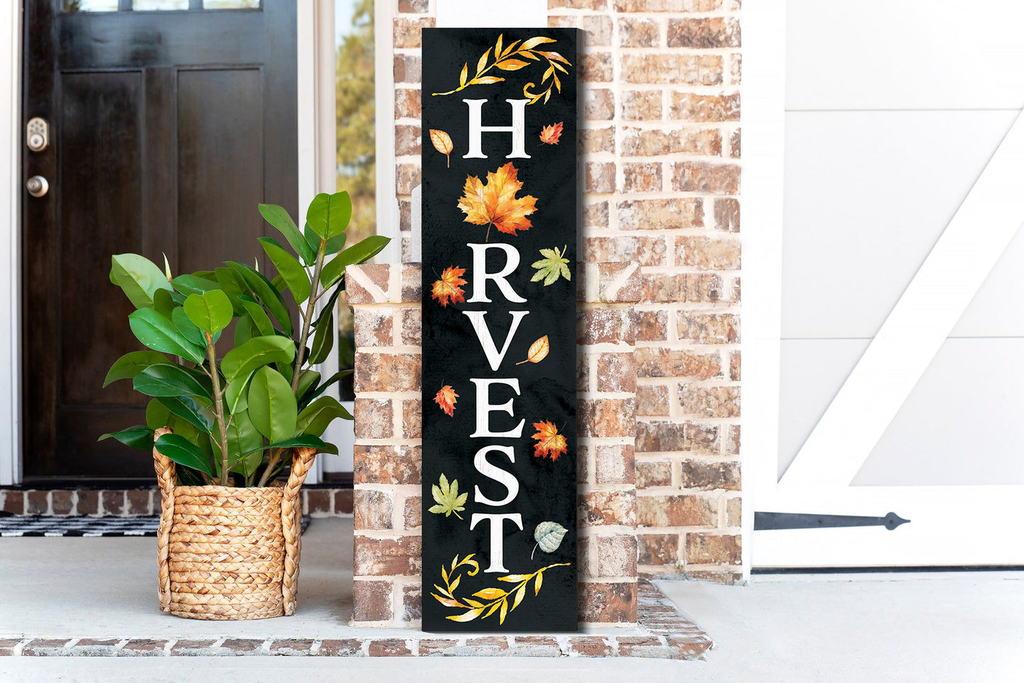 36in "Harvest" Fall Porch Sign | Front Door Decor | Autumn Celebrations Sign | Vintage Farmhouse Decor | Seasonal Outdoor Decoration