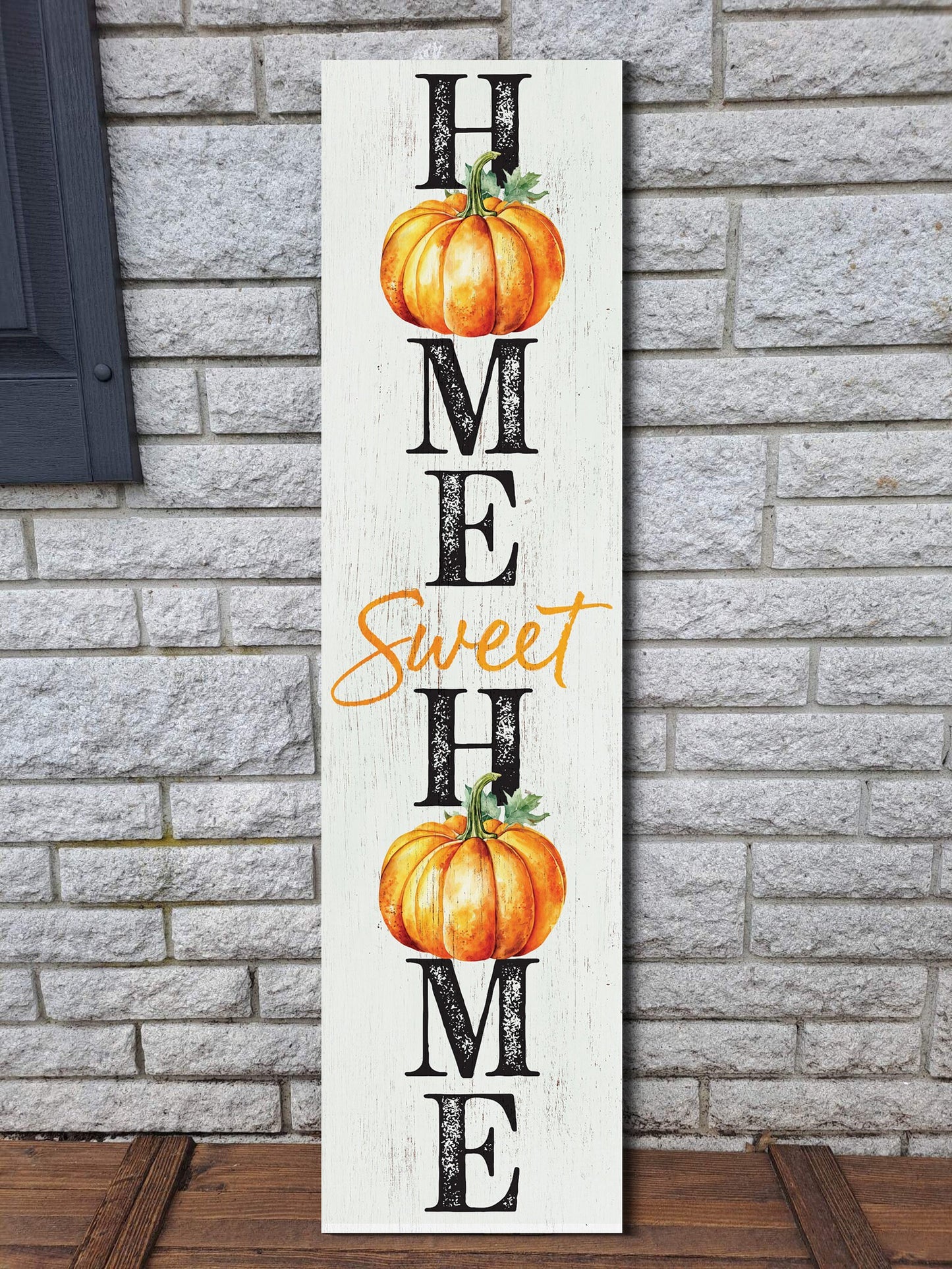 36in "Home Sweet Home" Fall Porch Sign - Pumpkin Sign for Front Door Decor during Autumn Celebrations
