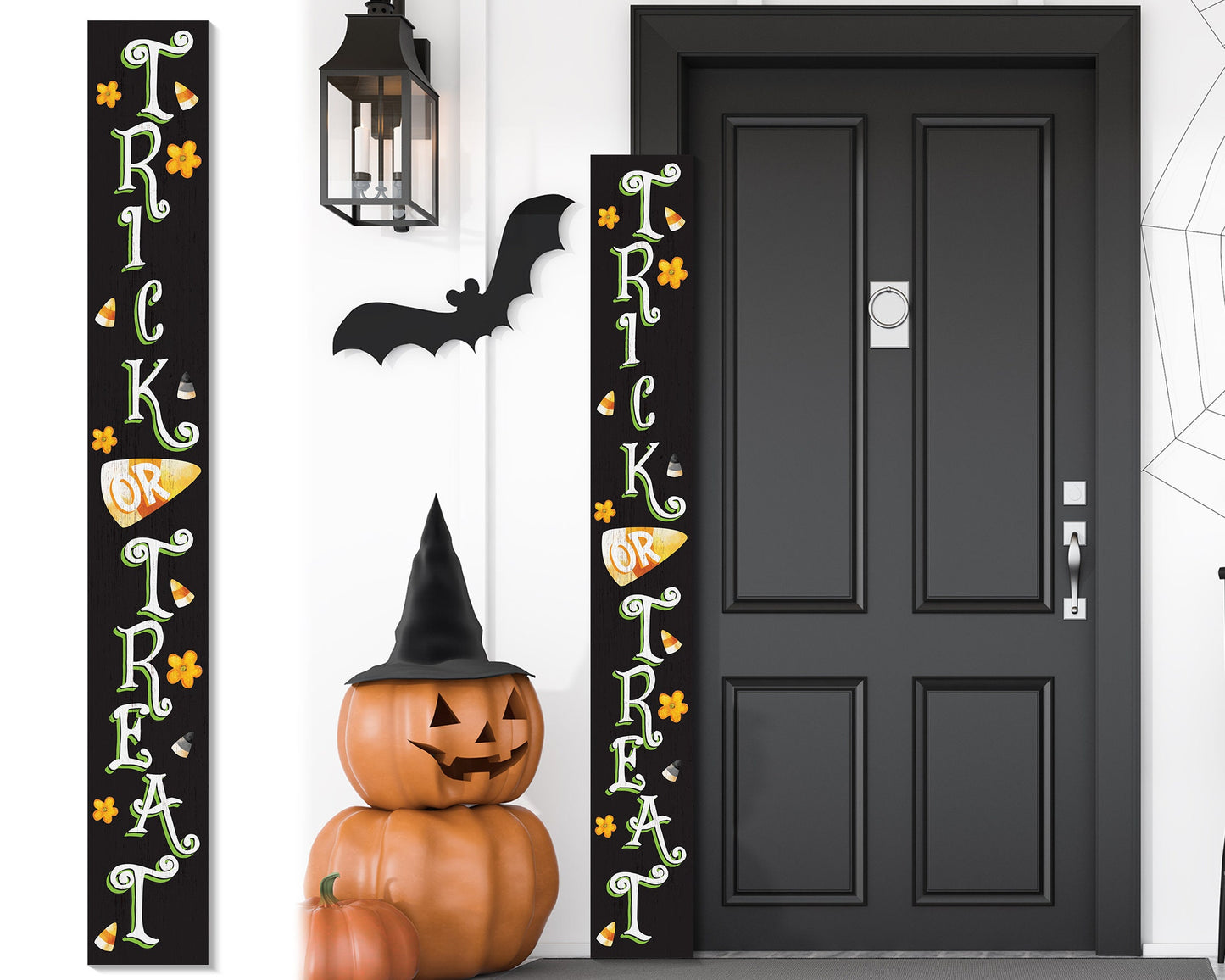72in Halloween Porch Sign - Spooky Trick or Treat Front Door Decor
