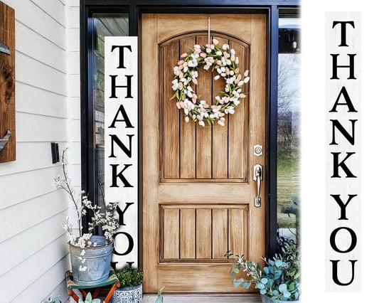72in Wooden Thank You Porch Sign - Front Porch Welcome Sign, Vintage Decoration, Modern Farmhouse Decor