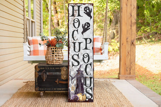 36in Hocus Pocus Halloween Porch Sign - Spooky Front Door & Entryway Decor for a Hauntingly Festive Home