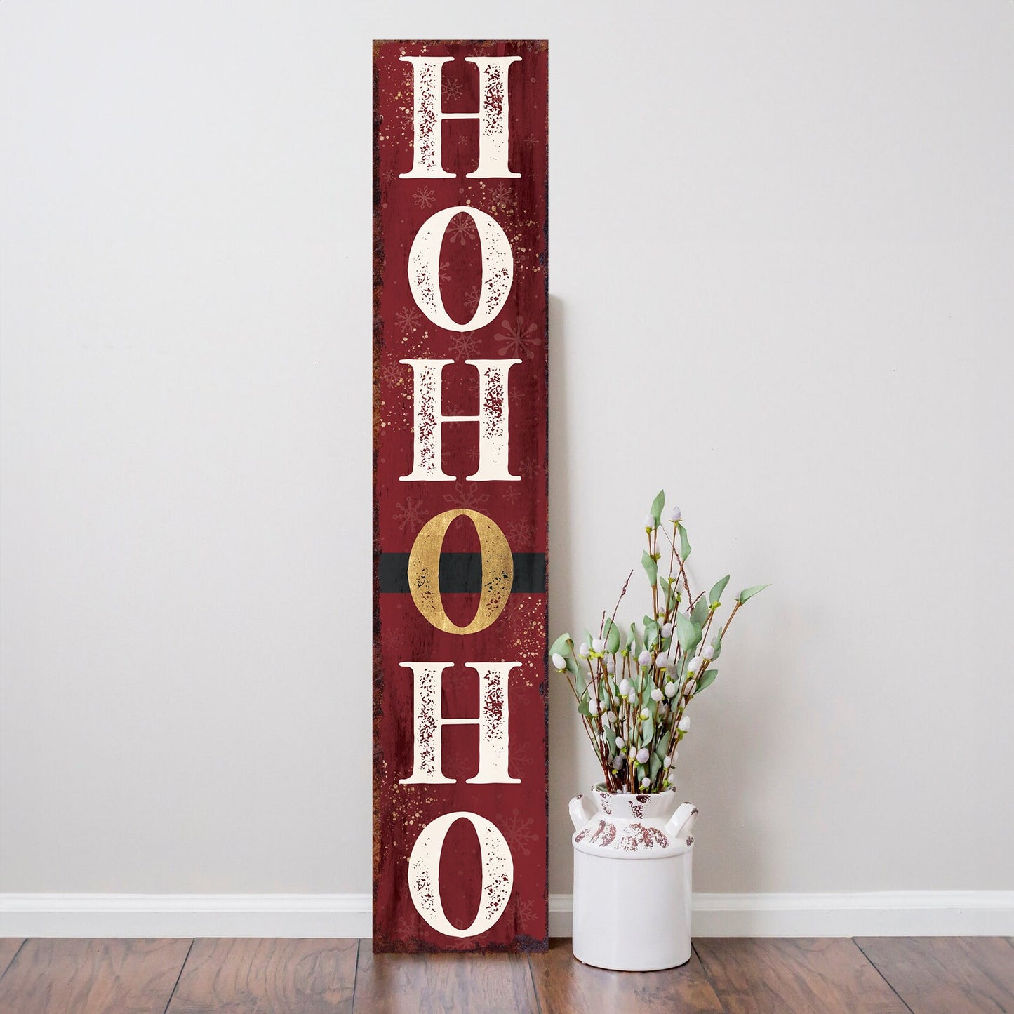 48in Ho Ho Ho Christmas Porch Sign - Front Porch Christmas Decor Welcome Sign, Rustic Modern Farmhouse Entryway Decor