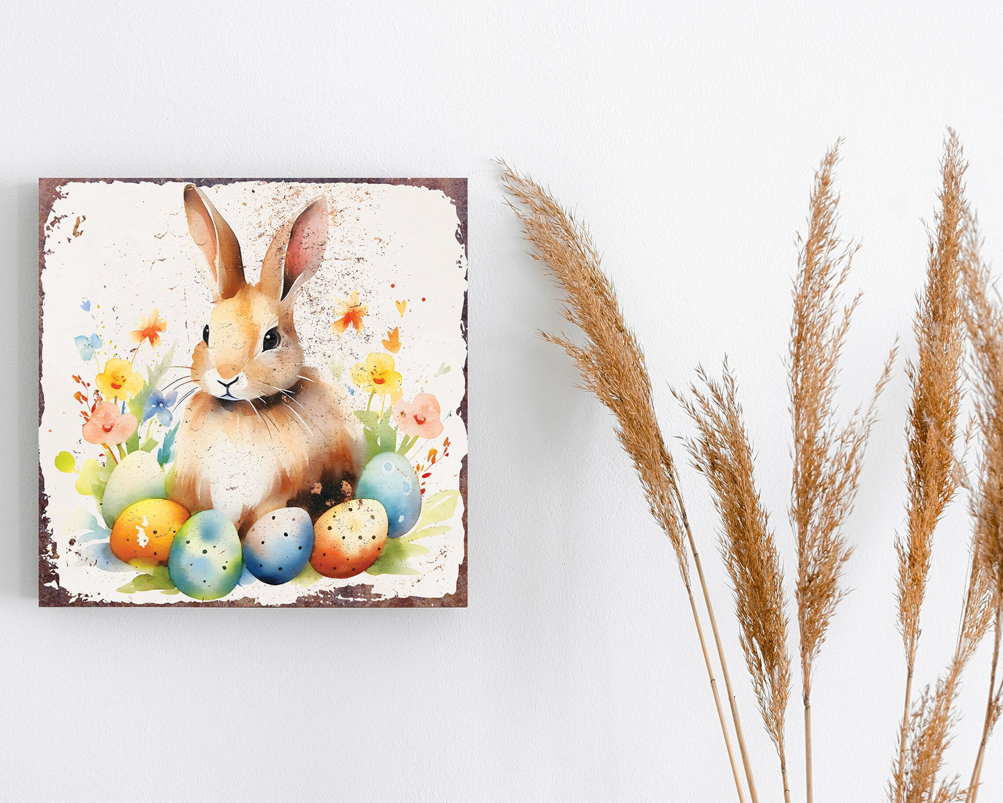 12in Easter Canvas Sign | UV Print | Modern Farmhouse Decor | Ideal for Mantel and Entryway