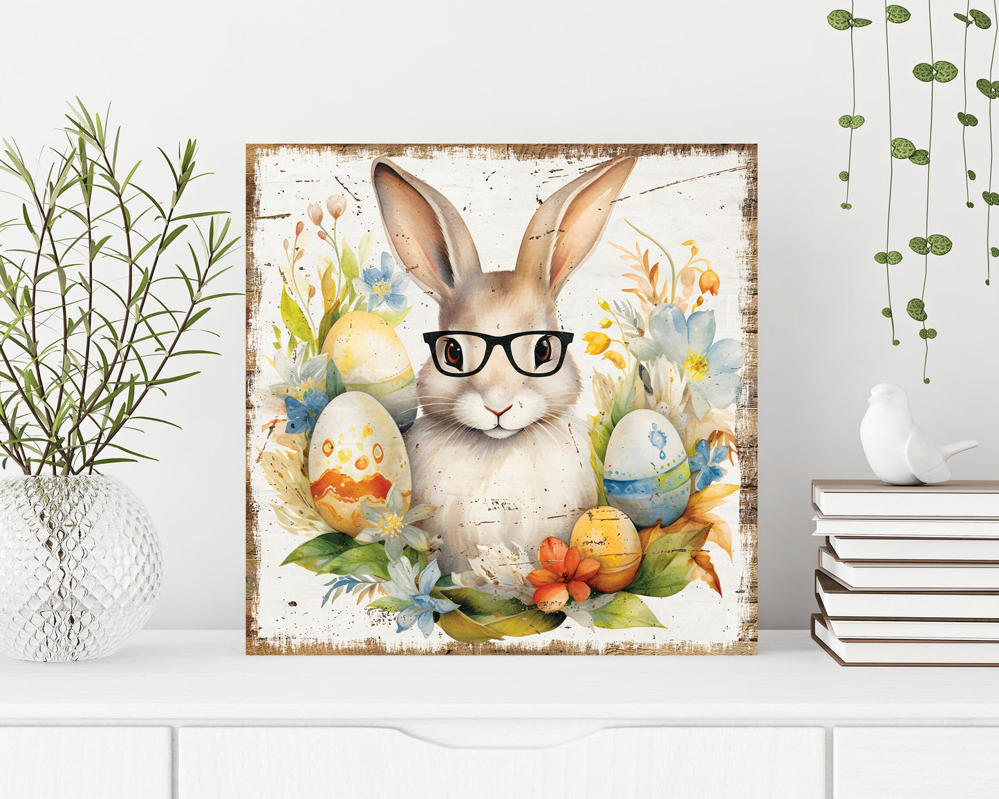 12in Easter Day Canvas Sign | UV Print | Vintage Farmhouse Decor | Ideal for Mantel and Entryway
