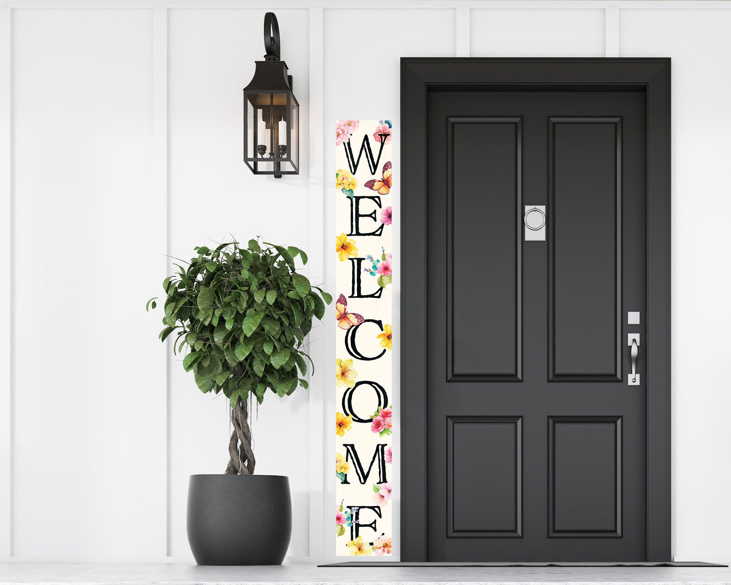 72in Spring Welcome Wooden Porch Sign, Front Door Decor, Indoor and Outdoor Home Decor