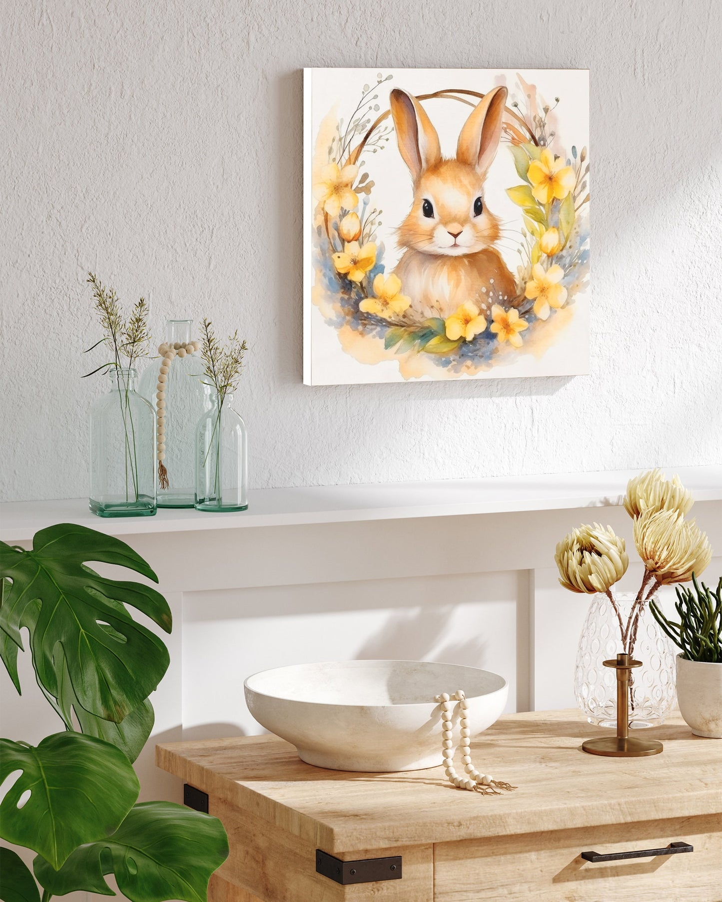 12in Easter Day Canvas | Vintage Modern Farmhouse Decor | Ideal for Mantel and Entryway