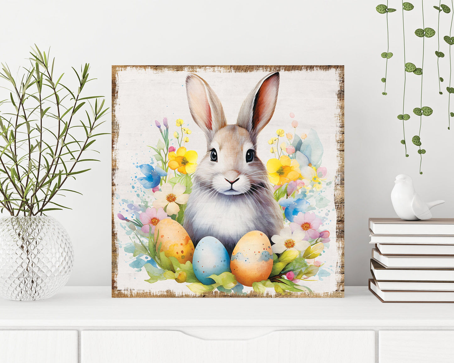 12in Easter Day Canvas Sign | Vintage Farmhouse Decor | Ideal for Mantel and Entryway