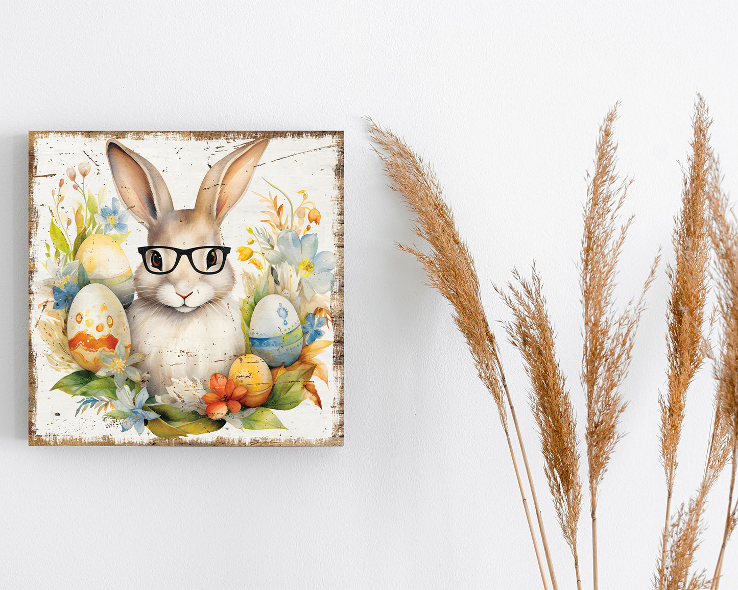 12in Easter Day Canvas Sign | UV Print | Vintage Farmhouse Decor | Ideal for Mantel and Entryway