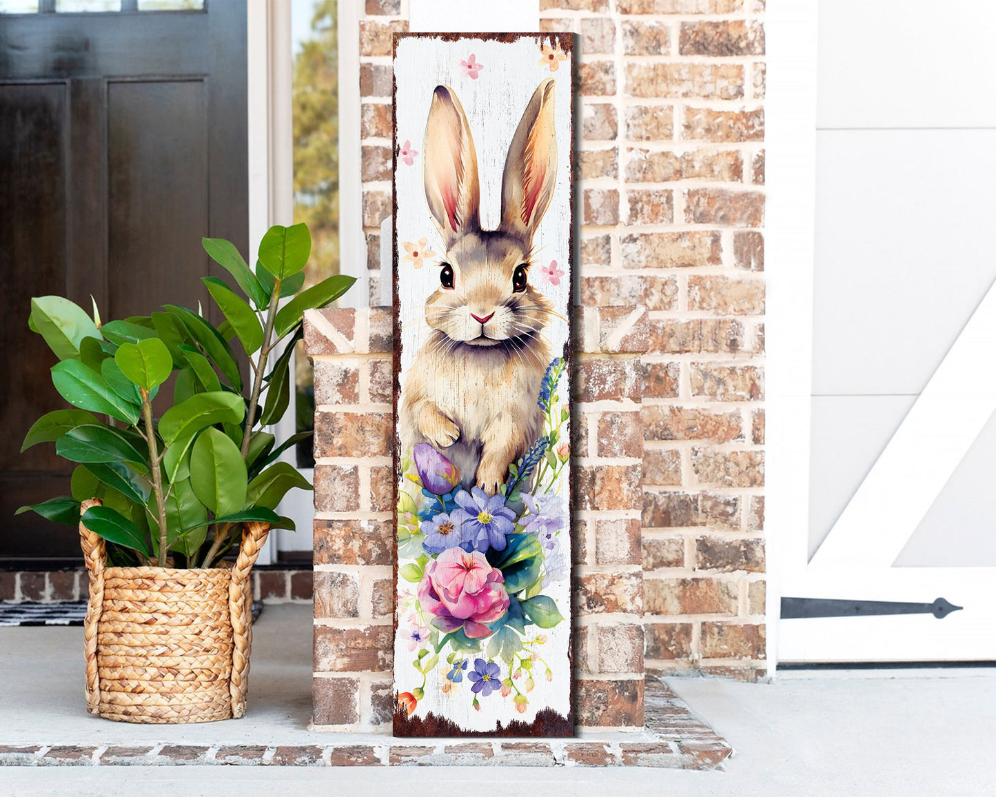 36in Rustic Modern Farmhouse Easter Sign for Front Porch Sign| Easter Outdoor Decor for Front Door