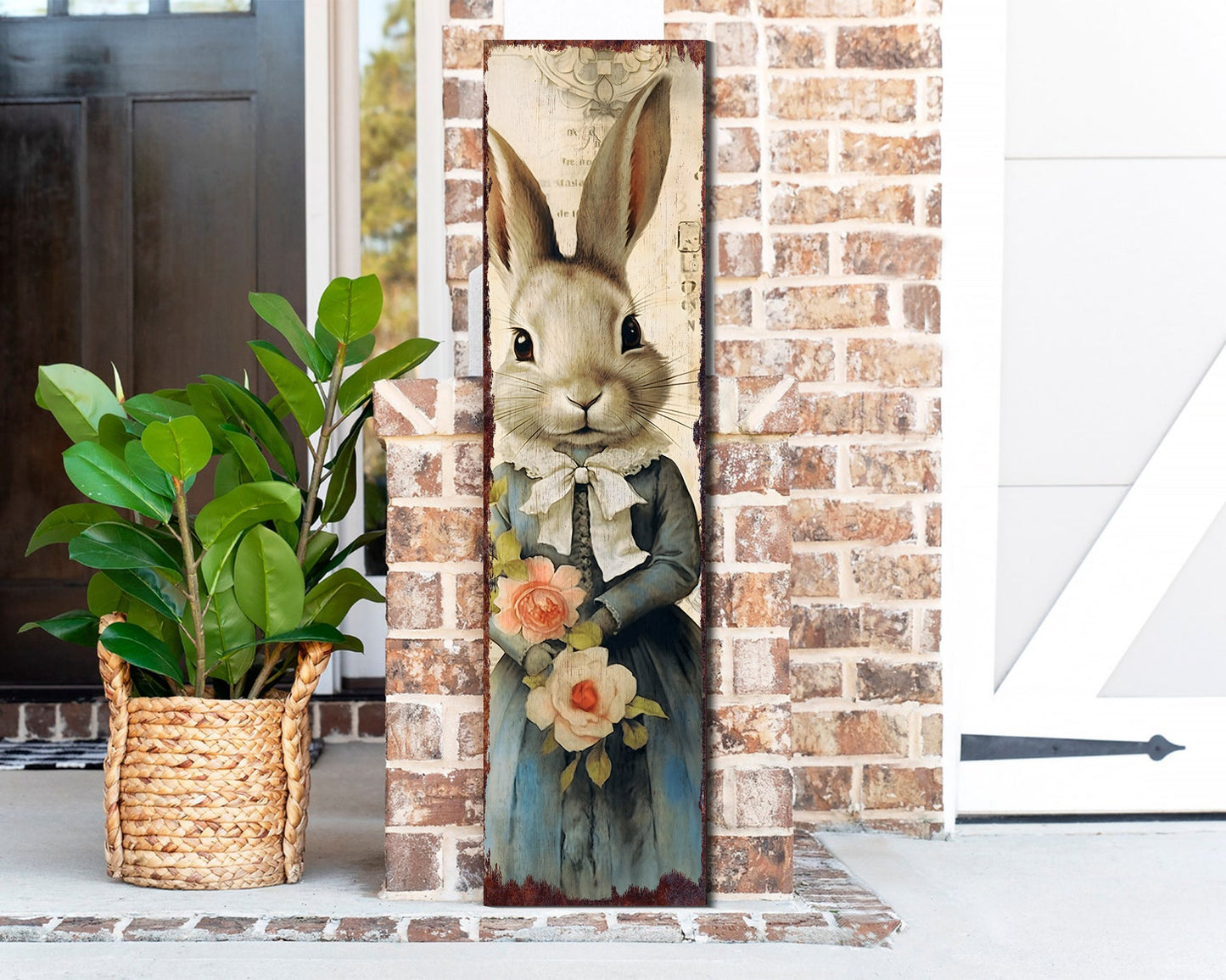 36in Modern Farmhouse Easter Sign for Front Porch Sign | Easter Outdoor Decor for Front Door