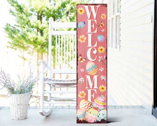 36in Modern Farmhouse Welcome Sign | Easter Decor for Front Porch and Door | Perfect Easter Gift